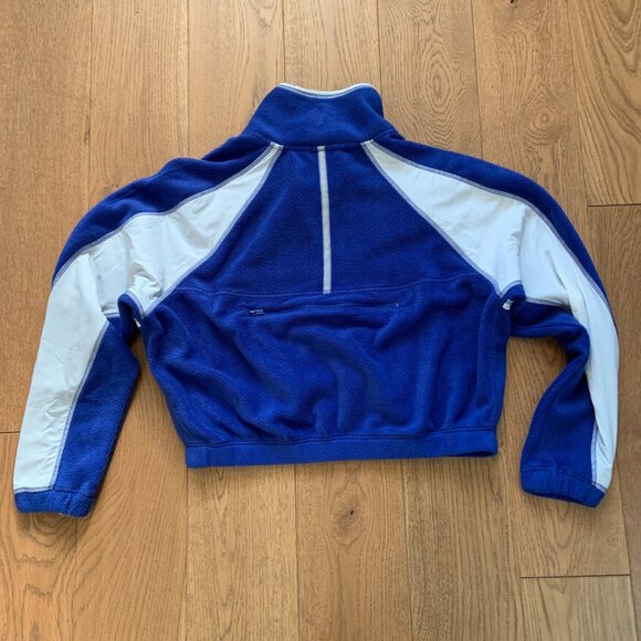 Free People Movement So Fly Half Zip Pullover Fleece Crop Jacket Blue Size XS - Picture 9 of 9